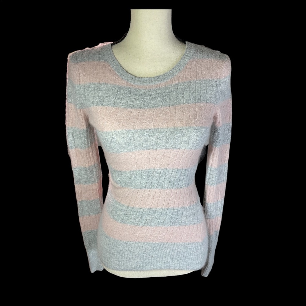 Anthro AphOrism Angora Rabbit Hair and Lambs Wool Blend Striped Sweater Sz S